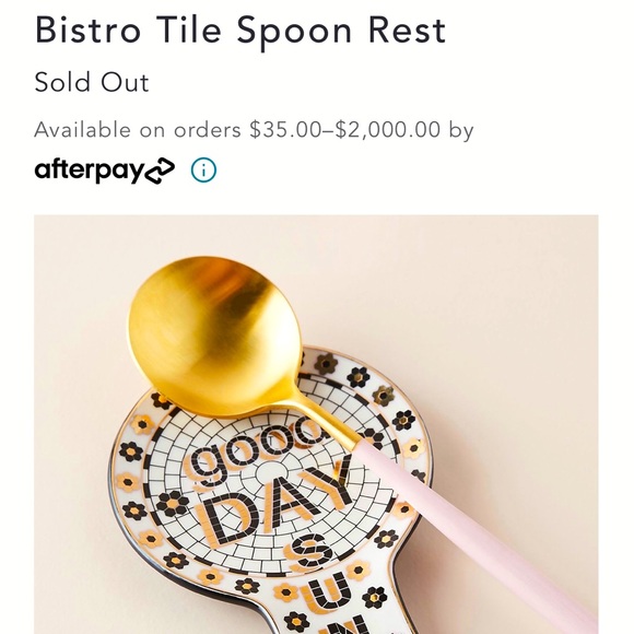 Anthropologie Other - Anthropologie Bistro Tile Spoonrest Vanity stand